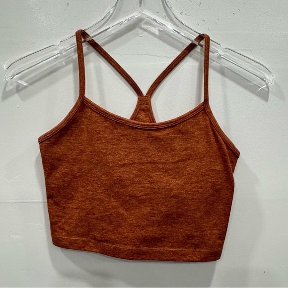 Aerie Recharge Least Support Racerback Crop Top Sport Bra Built-In Bra XS - Picture 2 of 5